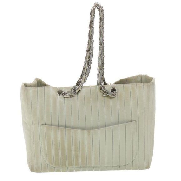 CHANEL Mademoiselle Chain Shoulder Bag Leather LIme Green CC - Picture 2 of 15